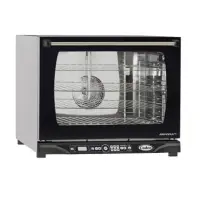 Cadco XAFT135 - Half Size - Stainless Steel Convection Oven w/ Humidity - Dynamic Control Panel - 4 Shelves