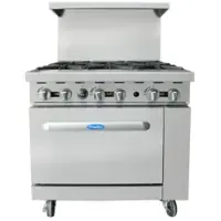 Atosa AGR-6B-NG Range, 36" Restaurant, Gas