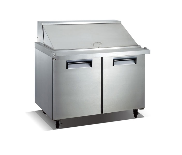 Universal USPT48 48” Mega Top Two Door Sandwich Prep Table Refrigerator